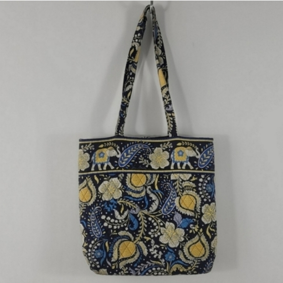 VERA BRADLEY Ellie Blue Elephant Abby Tote Shoulder Bag - Picture 3 of 8